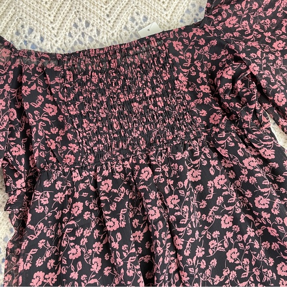 NWT Francescas Dress Mi Ami Maxine Floral Sweetheart Mini Milkmaid Peasant Puff - Picture 8 of 11